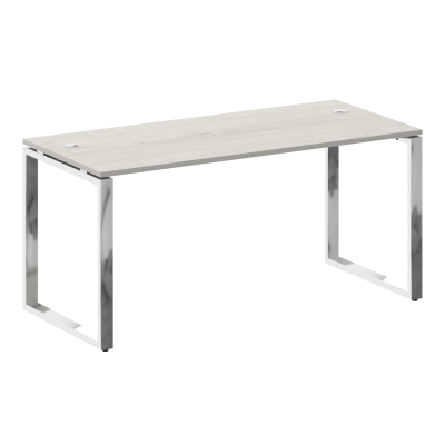 Metal System Direct Стол рабочий руковод. О-обр. м/к БО.СРР-4.7 Дуб Наварра/Нержавеющая Сталь 1600*7
