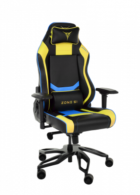 Кресло компьютерное игровое ZONE 51 CYBERPUNK YB Yellow-Blue