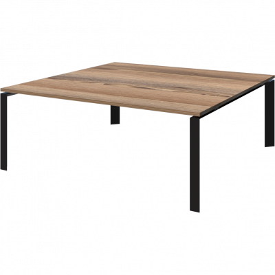 Стол переговорный на металлокаркасе Аргентум-МП НТМП.П.120.11 Дуб сафари/Антрацит (1200x1100x750)