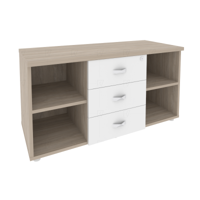 Onix Direct Тумба сервисная с ящиками O.TS-11 Дуб Аттик/Белый Бриллиант 1100*460*576