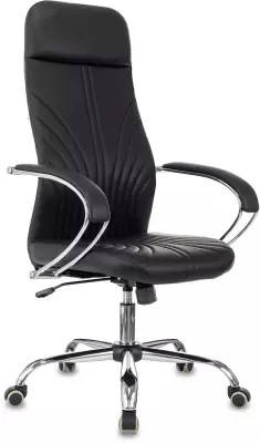 Кресло эргономичное Бюрократ CH-610SL черный экокожа крестов. металл хром