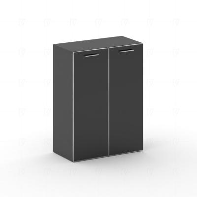 Cross Шкаф широкий средний CR.ST-204 black Базальт/Лакобель Черный 896*460*1202