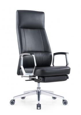 Кресло офисное / Ронин / черная экокожа