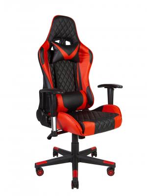 Кресло офисное / Lotus ONE / черно - красная экокожа/ пластиковая крестовина