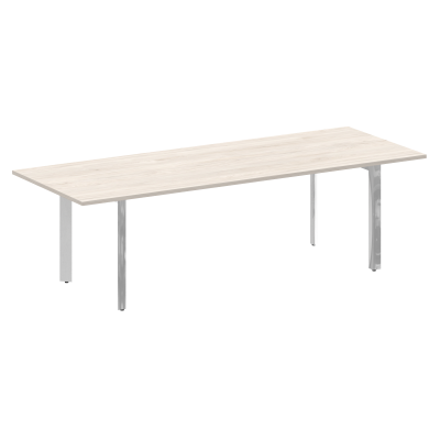 Onix Direct Lux Стол переговорный П-обр. м/к M-O.MP-PRG-25 Денвер Светлый/Нержавеющая Сталь/Хром 258