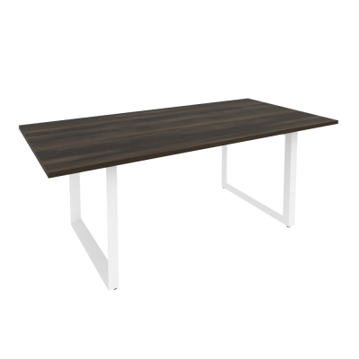 Onix Direct Стол переговорный на О-образном м/к O.MO-PRG-19 Дуб Мали/Металл Белый 1980*980*750