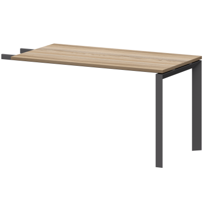 Бриф-приставка на металлокаркасе Аргентум-МП НТМПБ-П-735 Дуб сафари/Антрацит (1350x730x750)