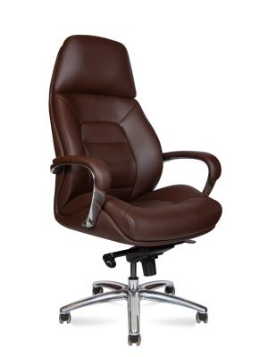 Кресло офисное / Porsche / коричневая  экокожа / алюминий крестовина