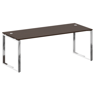 Metal System Direct Стол рабочий руковод. О-обр. м/к БО.СРР-6.8 Венге Цаво/Нержавеющая Сталь 2000*80