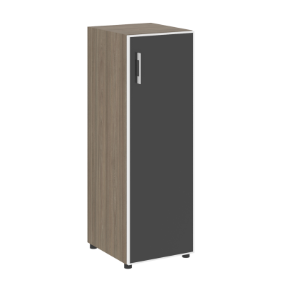 Yalta Шкаф узкий LT.SU-2.4 R (R) black Вяз Благородный/Стекло Black 400*450*1195