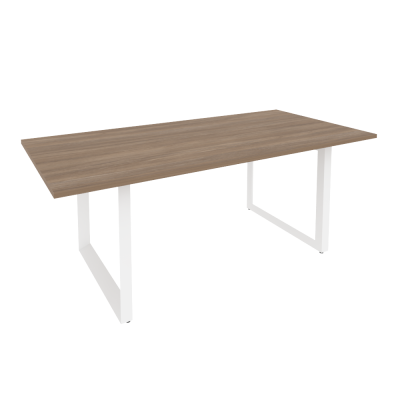Onix Direct Стол переговорный на О-образном м/к O.MO-PRG-19 Дуб Аризона/Металл Белый 1980*980*750