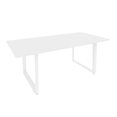 Onix Direct Стол переговорный на О-образном м/к O.MO-PRG-19 Белый Бриллиант/Металл Белый 1980*980*75