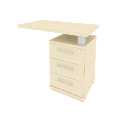 First Тумба приставная с топом правая KTP-1 (R) Клен 900*500*765