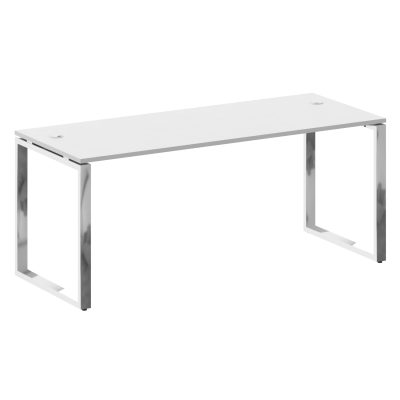 Metal System Direct Стол рабочий руковод. О-обр. м/к БО.СРР-5.7 Белый/Нержавеющая Сталь 1800*720*750