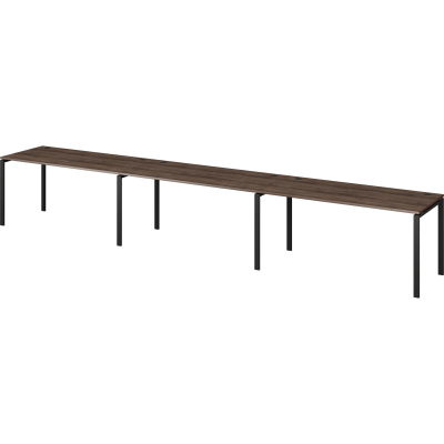 Бенч линейный на 3 рабочих места Арго-М АМБЛ-004-3 Лагос/Антрацит (4800x730x760)