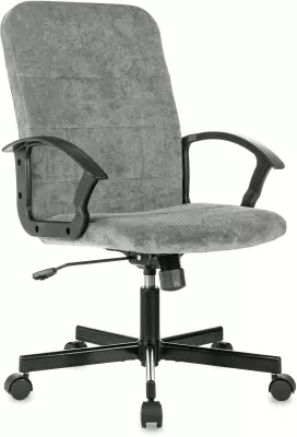 Кресло Бюрократ Triest Fabric серый Light-19 крестов. металл черный