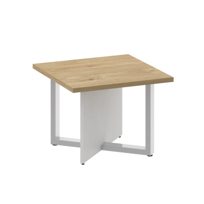 Shift Стол журнальный, квадратный SK.SG-KV-60 Тиквуд Светлый/Белый Бриллиант 600*600*450