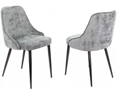 Стул для дома Бюрократ CH-K3_2 комплект 2шт серый Light 19 металл черный на ножках (CH-K3_1/LT19_2)