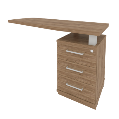 First Тумба приставная с топом правая KTP-2 (R) Дуб Табак 1300*500*765