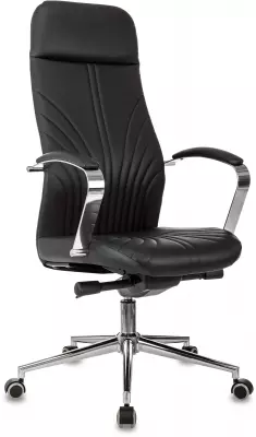 Кресло эргономичное Бюрократ CH-610SL-Lux черный экокожа крестов. металл хром