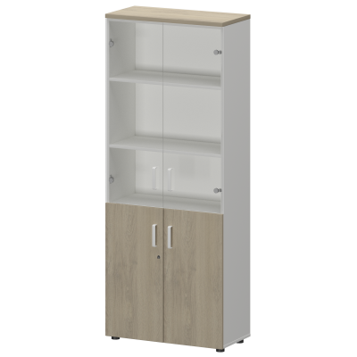 Шкаф Смарт СМШ-58ДС Тип2 Белый/Кронберг (792x380x1990)