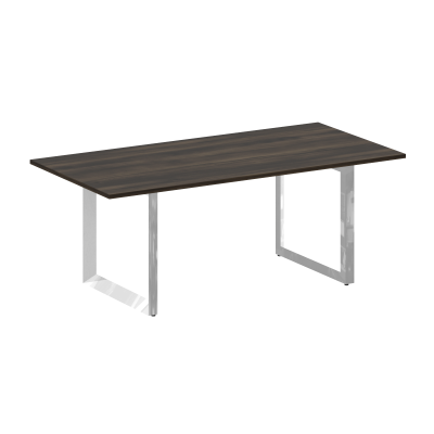 Onix Direct Lux Стол переговорный О-обр. м/к M-O.MO-PRG-19 Дуб Мали/Нержавеющая Сталь/Хром 1980*980*