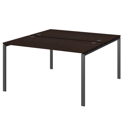 Бенч двойной на 2 рабочих места Арго-М АМБ-003.60 Дуб венге/Антрацит (1400x1236x760)