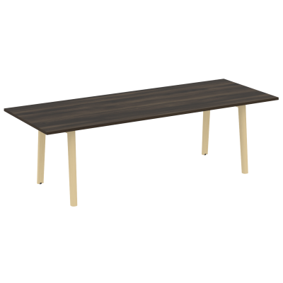 Onix Wood Direct Стол переговорный OW.PRG-25 Дуб Мали/Дуб Светлый/Металл Белый 2580*980*750