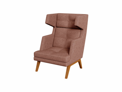 Кресло высокое, Беверли, Bev1H, dream_12, ткань: микровелюр