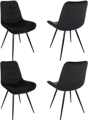 Стул для дома Бюрократ CH-K2_4 комплект 4шт черный Holland 75 металл черный на ножках (CH-K2_1/HL75_4)