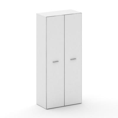 Fresco Шкаф широкий высокий FR.ST-103 white Белый Бриллиант/Лакобель Белый/Хром 896*460*2000