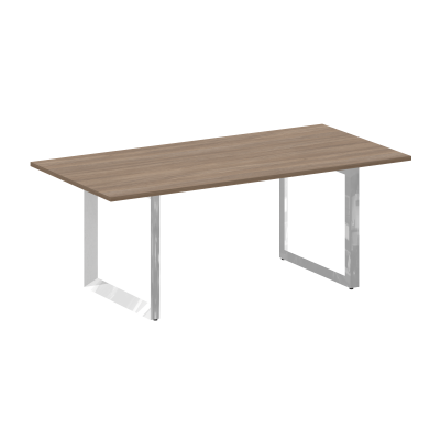 Onix Direct Lux Стол переговорный О-обр. м/к M-O.MO-PRG-19 Дуб Аризона/Нержавеющая Сталь/Хром 1980*9
