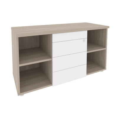 Onix Direct Тумба сервисная с ящиками TIP-ON O.TS-11 TIP Дуб Аттик/Белый Бриллиант 1100*460*598