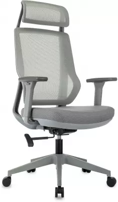 Кресло эргономичное Бюрократ MC-G411N-H серый сетка/ткань с подголов. крестов. пластик пластик серый