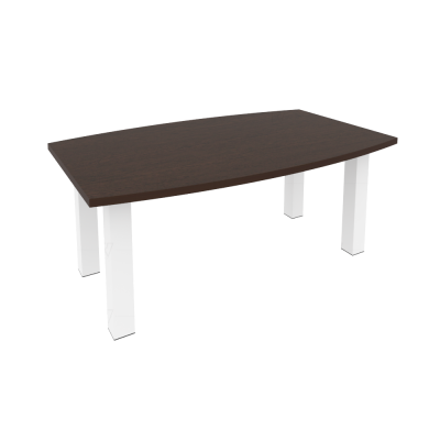 First Стол переговорный KPRG-2 Венге Цаво/Металл Белый 1800*1100*750