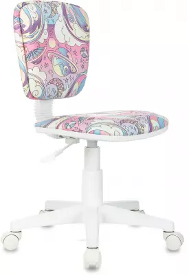 Кресло детское Бюрократ CH-W204NX мультиколор луна розовая крестов. пластик пластик белый