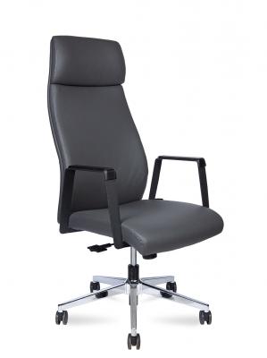 Кресло офисное / Arco grey / серая экокожа