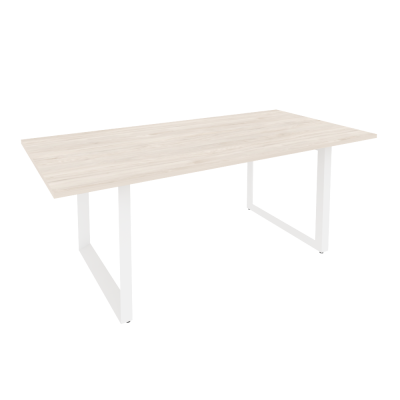 Onix Direct Стол переговорный на О-образном м/к O.MO-PRG-19 Денвер Светлый/Металл Белый 1980*980*750