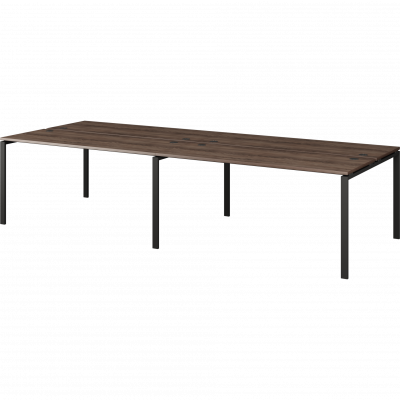 Бенч двойной на 4 рабочих места Арго-М АМБ-004.60-4 Лагос/Антрацит (3200x1236x760)