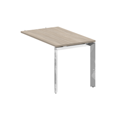 Onix Direct Lux Брифинг-приставка П-обр. м/к M-O.MP-BR-11 Дуб Аттик/Нержавеющая Сталь/Хром 1180*720*