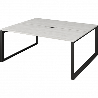 Бенч двойной на 2 рабочих места на металлокаркасе Аргентум-МП НТМП.О.Б2-180 Сосна винтер/Антрацит (1800x1496x750)