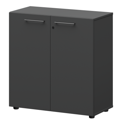 Шкаф низкий закрытый Кортез СМШ28F(Ч) Графит (792x380x811)