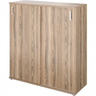 Стеллаж с раздвижными дверями Аргентум НТ-412 Дуб сафари (1200x445x1280)