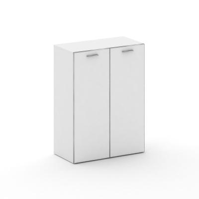 Fresco Шкаф широкий средний FR.ST-204 white Белый Бриллиант/Лакобель Белый/Хром 896*460*1202