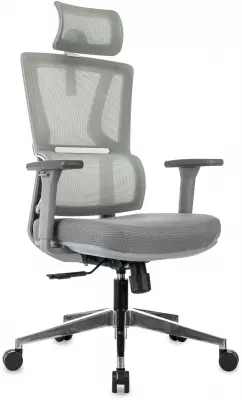 Кресло эргономичное Бюрократ MC-G715N-H серый сетка/ткань с подголов. крестов. алюминий пластик серый