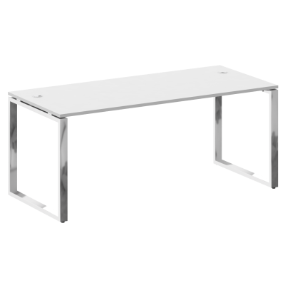 Metal System Direct Стол рабочий руковод. О-обр. м/к БО.СРР-5.8 Белый/Нержавеющая Сталь 1800*800*750