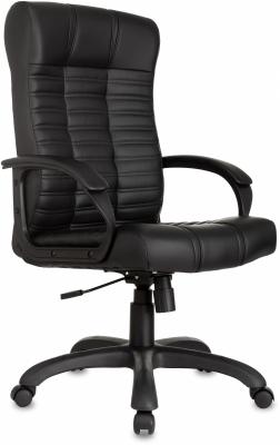 Кресло руководителя Бюрократ KB-10 черный экокожа крестов. пластик