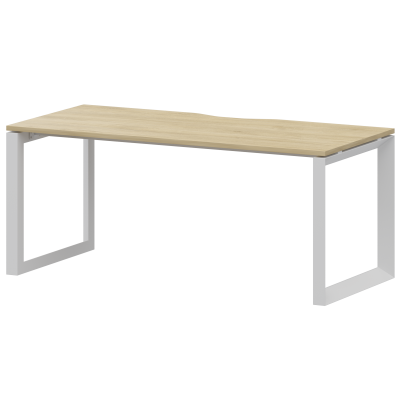 Стол на металлокаркасе Аргентум-МП НТМП.О-160 Баттл Рок/Белый (1600x730x750)