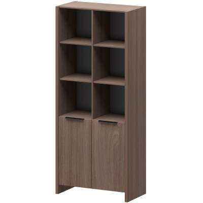 Стеллаж комбинированный Акцент КТ-42.38 Темный шимо (856x438x1968)