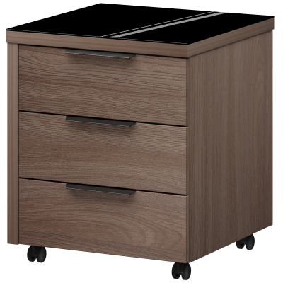 Тумба подкатная Акцент КТ-61.38 Темный шимо (534x534x632)